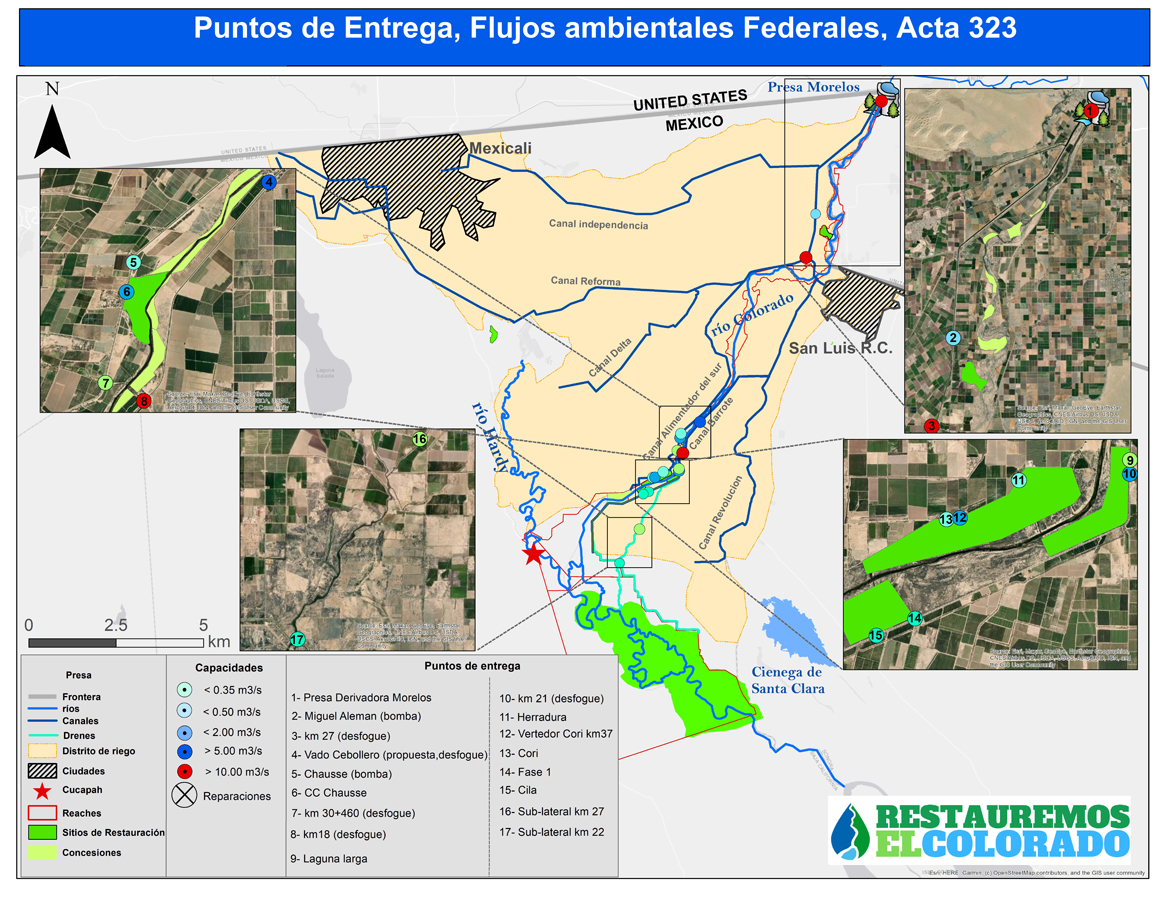Mapa puntos de entrega